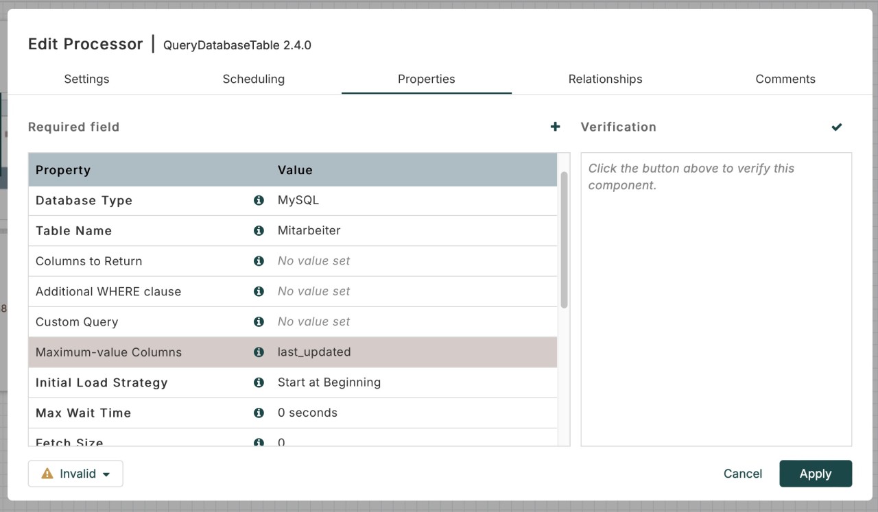 QueryDatabaseTable