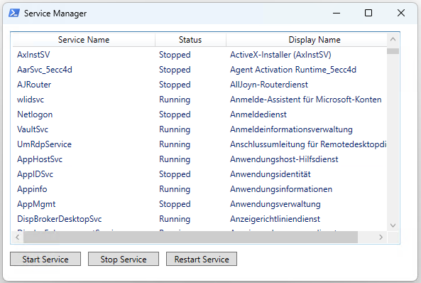 PowerShell - Service-Manager