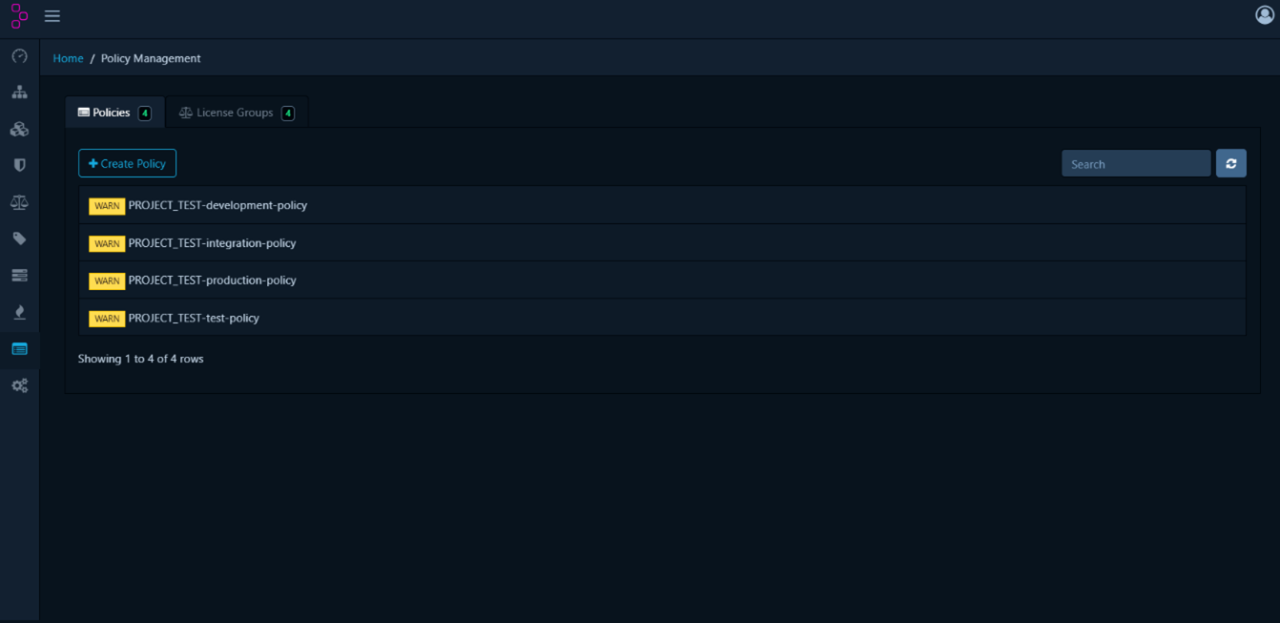 Abbildung 4: Policies in Dependency-Track